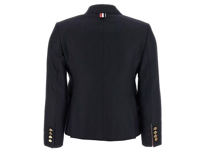 Thom Browne Chaqueta deportiva de lana twill con sisa alta Azul - vista 5