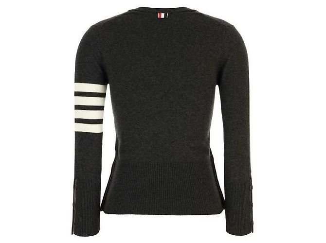 Thom Browne Cardigã Clássico de Cashmere com Decote em V - vista 5