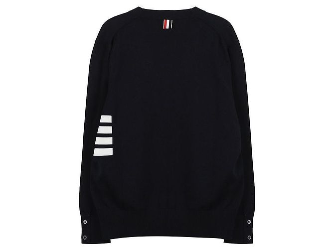 Thom Browne Cardigan de algodão com ajuste relaxado e decote em V - vista 5
