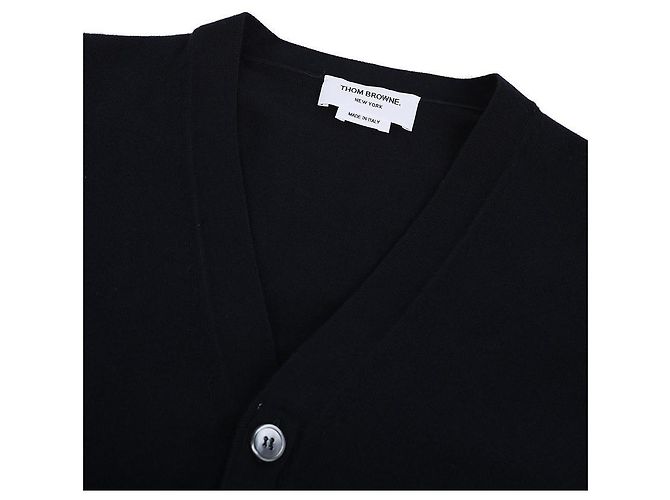Thom Browne Cardigan de algodão com ajuste relaxado e decote em V - vista 6