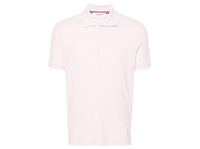 Thom Browne Polo classico in piqué a maniche corte - vista 4