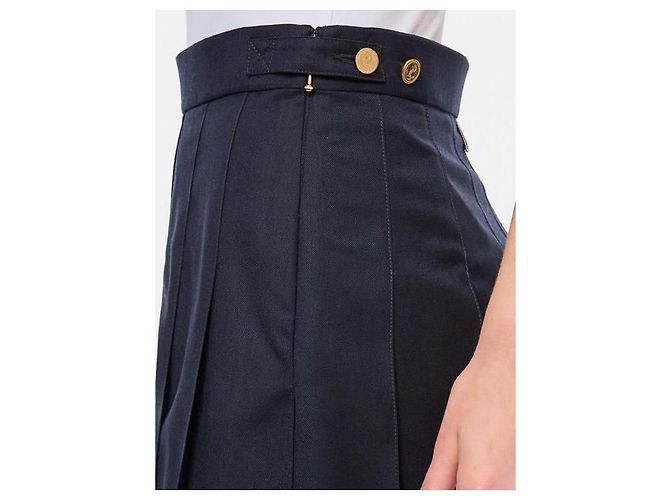 Thom Browne Knieplissierte Twill-Rock - Ansicht 7