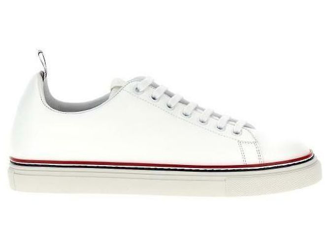 Thom Browne Sneakers in pelle di vitello foderate Bianco - vista 4