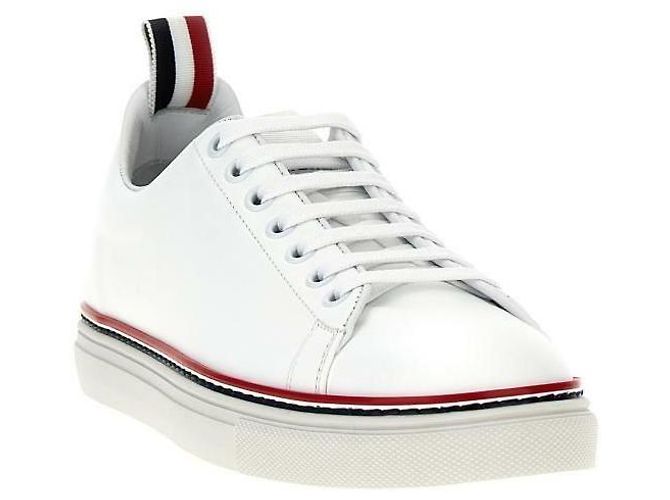 Thom Browne Sneakers in pelle di vitello foderate Bianco - vista 5