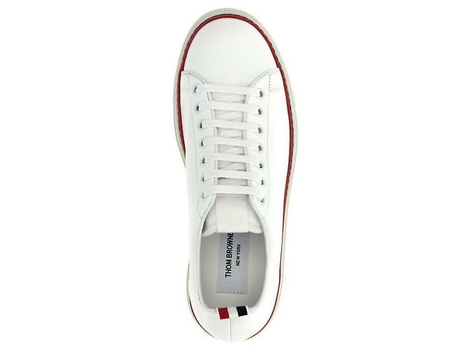 Thom Browne Sneakers in pelle di vitello foderate Bianco - vista 7
