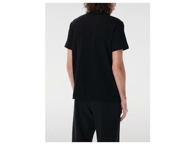Burberry Polo con Logo a Maniche Corte Nero - vista 5