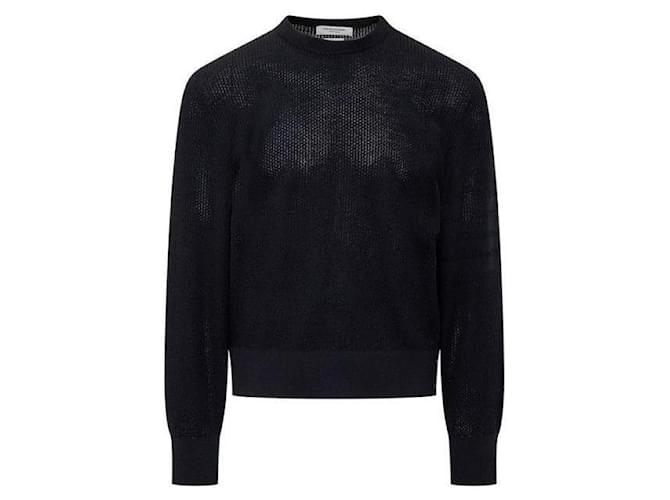 Thom Browne Pullover aus Wollcrepe mit lockerer Passform Blau - Ansicht 4
