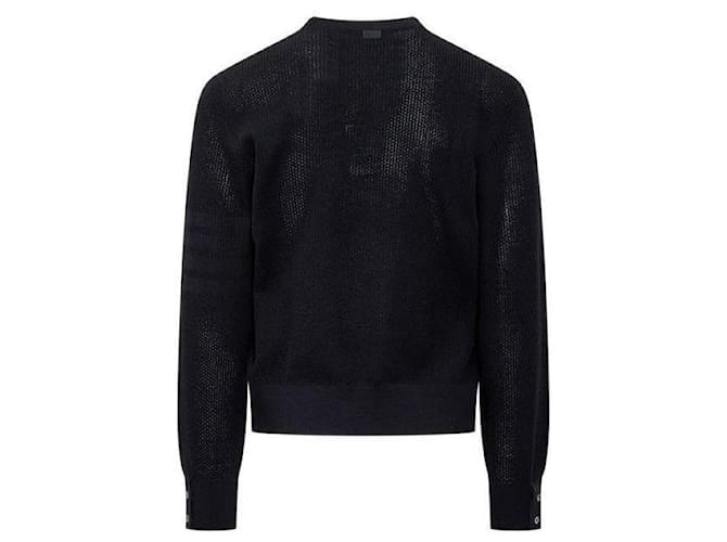 Thom Browne Pullover aus Wollcrepe mit lockerer Passform Blau - Ansicht 5