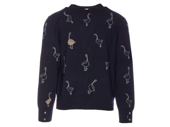 Thom Browne Merinowoll-V-Ausschnitt-Cardigan - Ansicht 5
