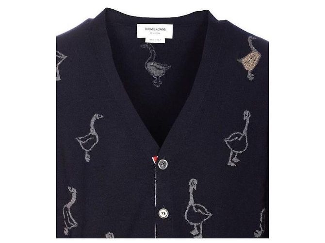 Thom Browne Merinowoll-V-Ausschnitt-Cardigan - Ansicht 7