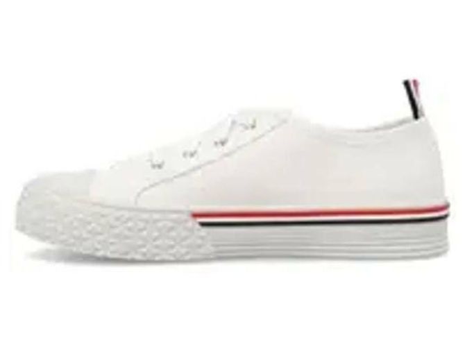 Thom Browne Sneakers Collegiali con Suola Tartan Bianco - vista 6