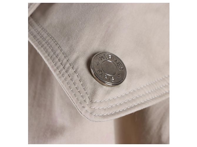 Abrigo Trench Hermès Castaño - vista 4