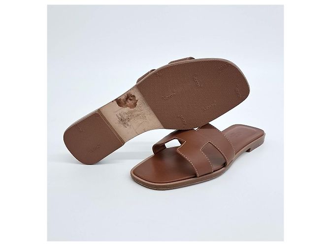 Hermès Sandali Oran Hermes Marrone - vista 4