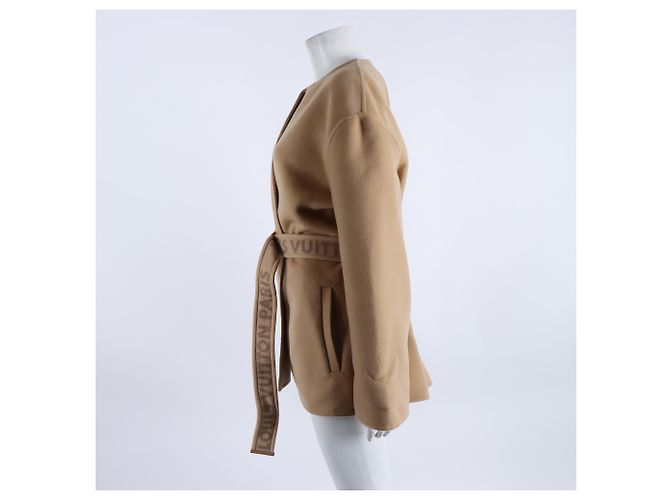 Abrigo Wrap Doble Cara Louis Vuitton Castaño - vista 2