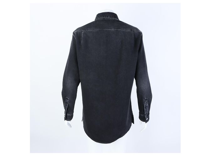 Camisa Larga de Denim Chanel Negro - vista 3
