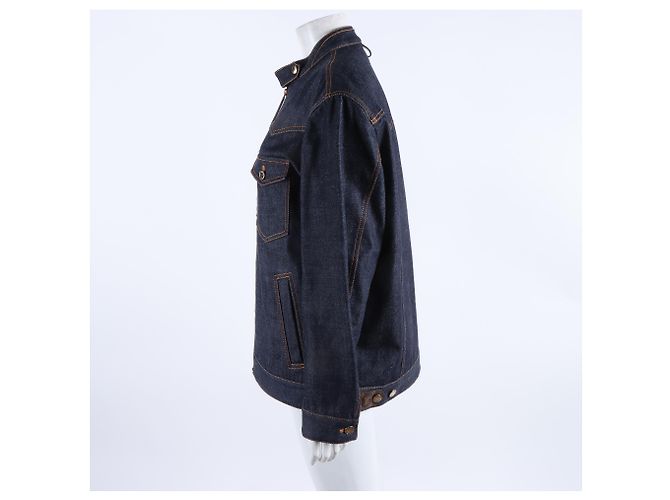 Jaqueta de zíper em denim Louis Vuitton Azul - vista 2