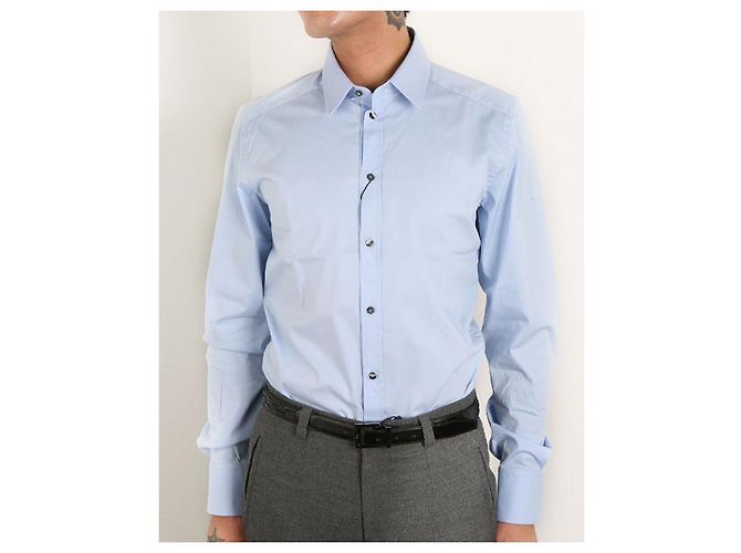 Dolce & Gabbana Camicia Slim Fit Oro FUEAJ Blu - vista 2