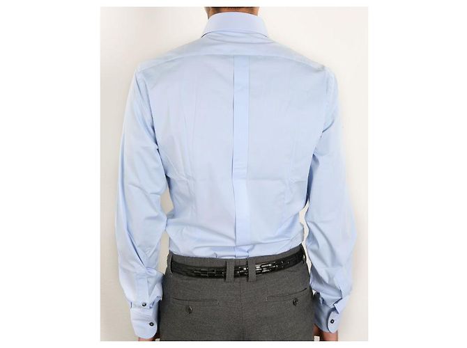 Dolce & Gabbana Camicia Slim Fit Oro FUEAJ Blu - vista 3