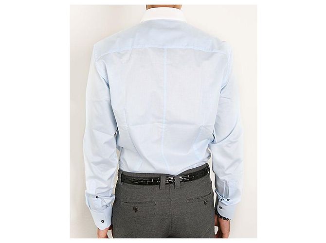 Dolce & Gabbana Camicia con ricamo DG Blu - vista 3