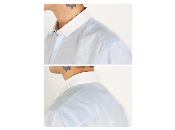 Dolce & Gabbana Camicia con ricamo DG Blu - vista 4