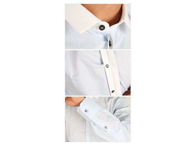 Dolce & Gabbana Camicia con ricamo DG Blu - vista 5