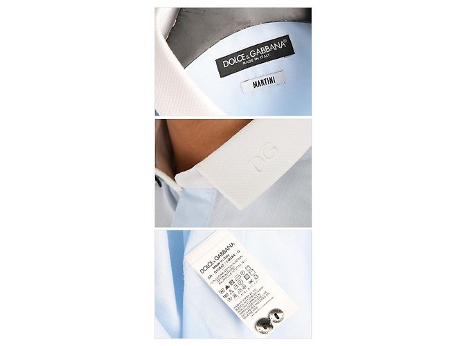 Dolce & Gabbana Camicia con ricamo DG Blu - vista 6