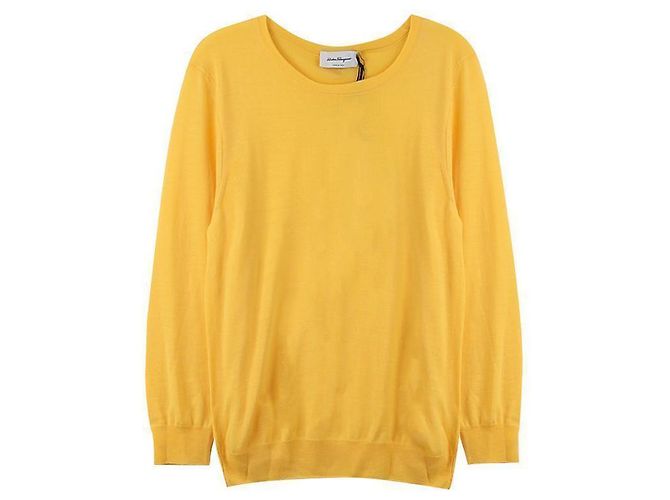 Salvatore Ferragamo Rundhals Strick Gelb - Ansicht 3