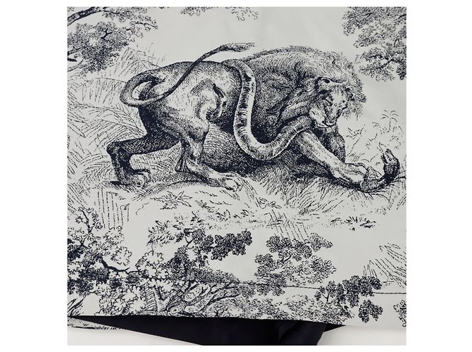 Dior Riviera Toile de Jouy Rockhose Größe Blau - Ansicht 6