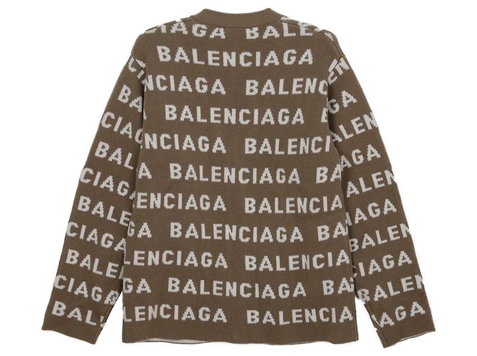 Balenciaga Logo Cardigan Größe Braun - Ansicht 2