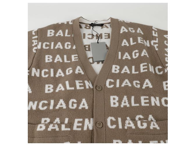 Balenciaga Logo Cardigan Größe Braun - Ansicht 3