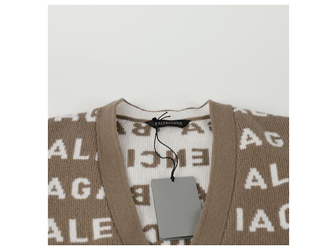 Balenciaga Logo Cardigan Größe Braun - Ansicht 4