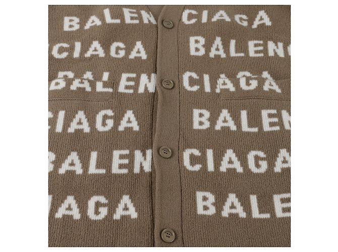 Balenciaga Logo Cardigan Größe Braun - Ansicht 5