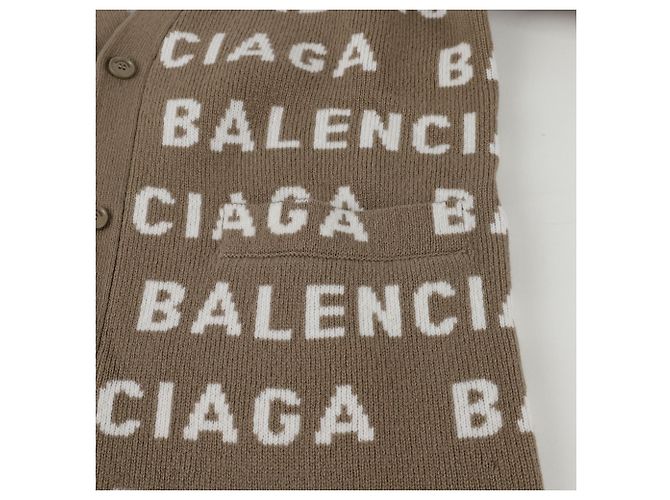 Balenciaga Logo Cardigan Größe Braun - Ansicht 6