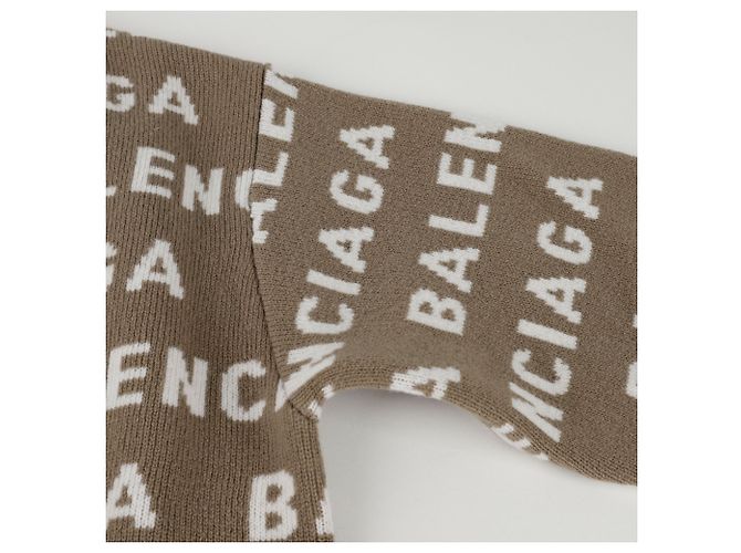 Balenciaga Logo Cardigan Größe Braun - Ansicht 7