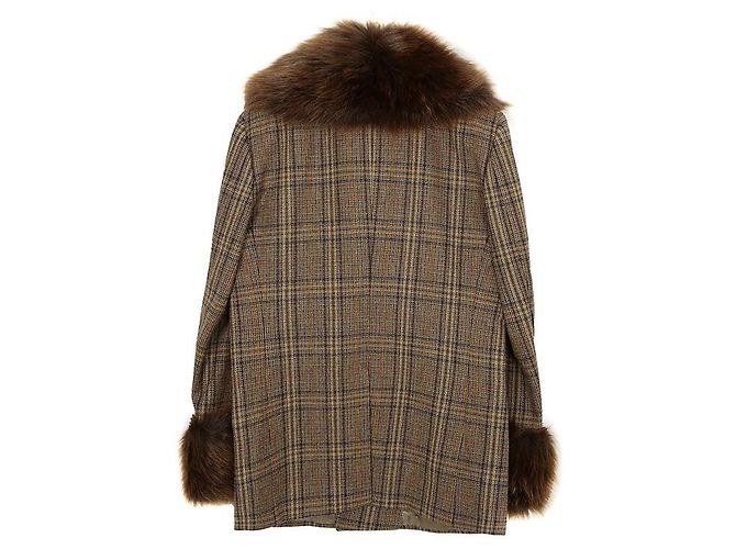 Gucci Kunstpelzjacke Größe Braun - Ansicht 2