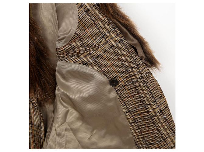 Gucci Kunstpelzjacke Größe Braun - Ansicht 6
