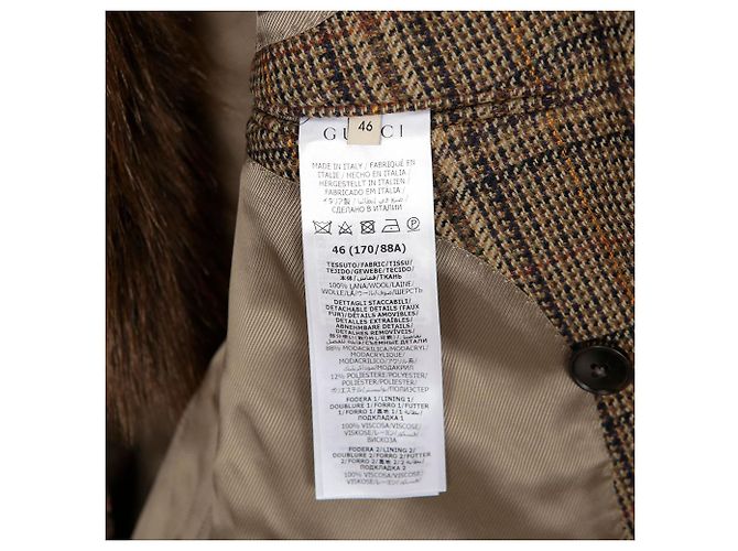 Gucci Kunstpelzjacke Größe Braun - Ansicht 7