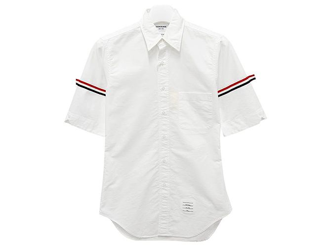 Thom Browne Klassisches Kurzarmhemd in Weiß - Ansicht 11