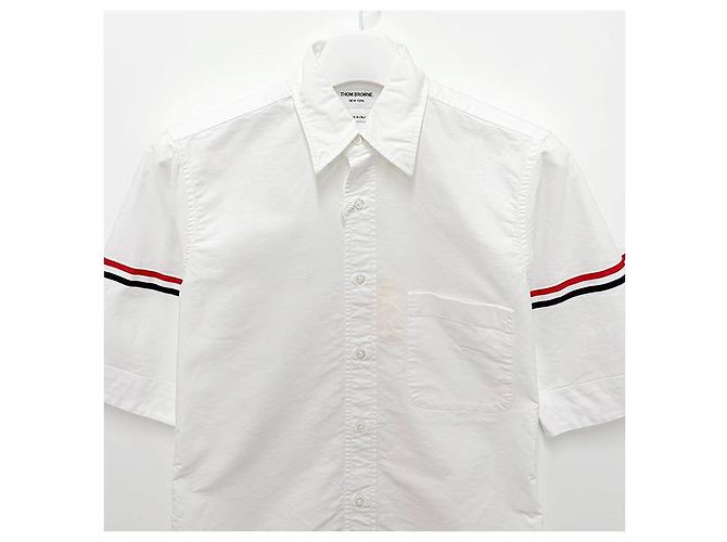 Thom Browne Klassisches Kurzarmhemd in Weiß - Ansicht 3