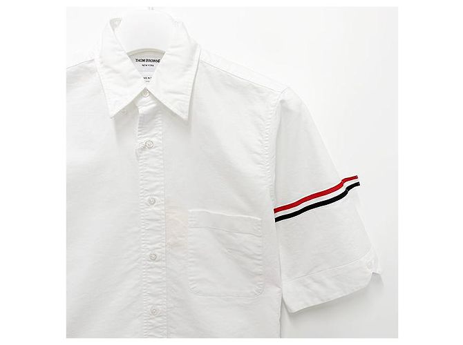 Thom Browne Klassisches Kurzarmhemd in Weiß - Ansicht 4