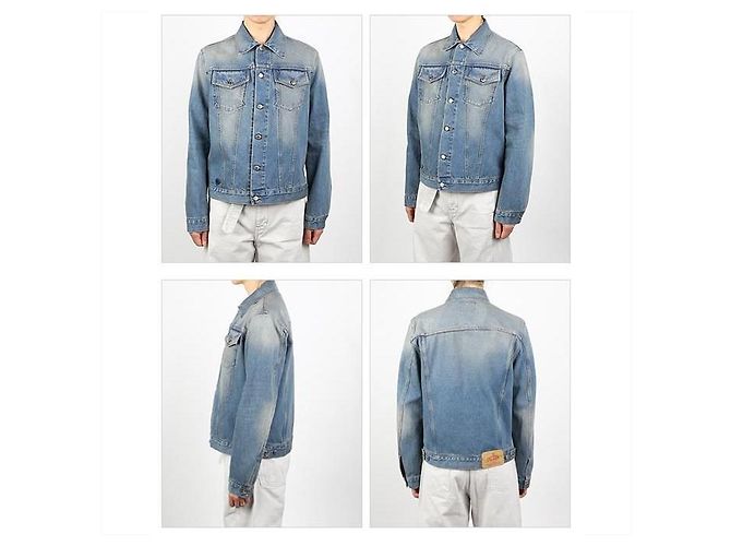 Prada Giacca Bomber in Denim Blu - vista 2