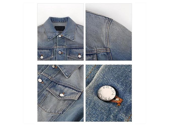 Prada Giacca Bomber in Denim Blu - vista 4