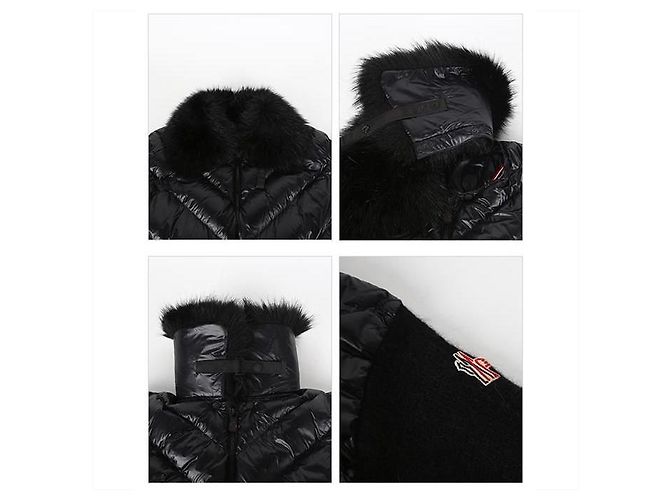 Moncler Grenoble Alpaca Down Jacket Black - view 3
