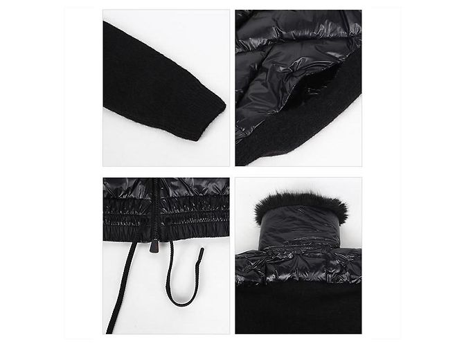 Moncler Grenoble Alpaca Down Jacket Black - view 4