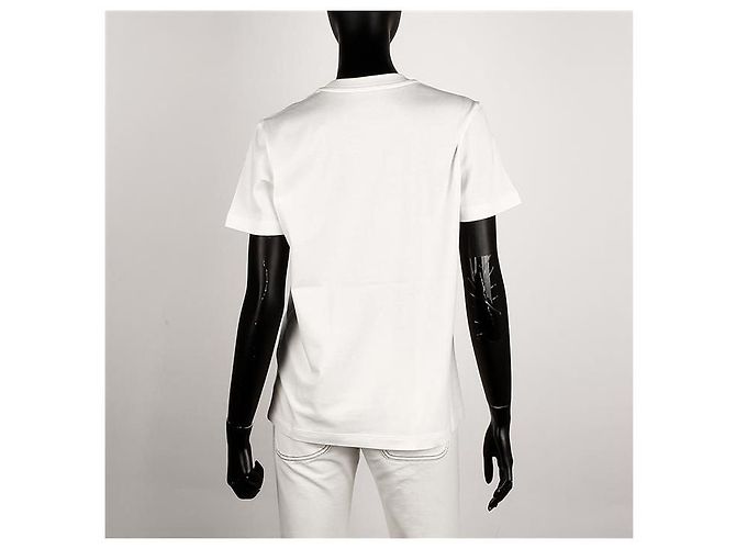 Moncler T-Shirt mit kurzem Arm und Logo-Patch Weiß - Ansicht 12