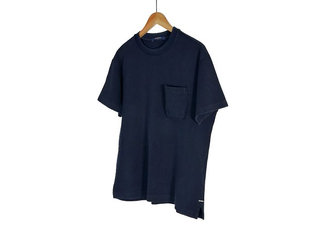 Louis Vuitton T-shirt a maniche corte con tasca Monogram Signature Navy Blu - vista 2