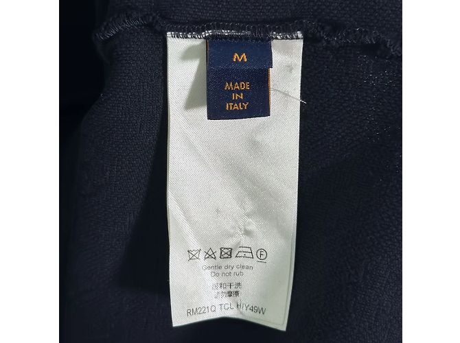 Louis Vuitton T-shirt a maniche corte con tasca Monogram Signature Navy Blu - vista 8