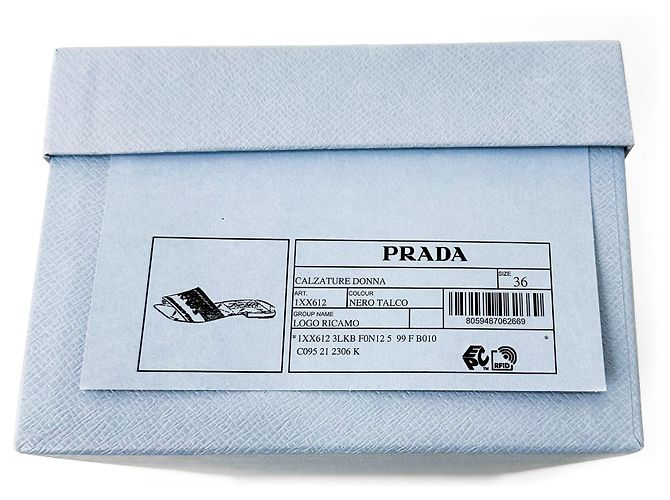 Prada Pantofole scivolose in tessuto con logo ricamato Viar per donne Bianco - vista 13