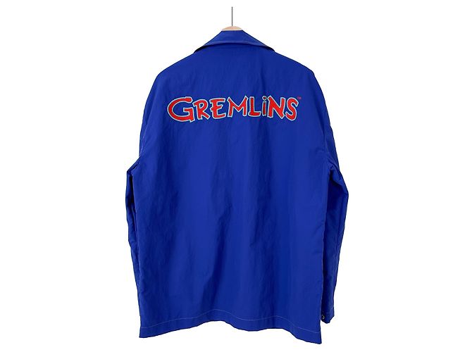 Gucci Gremlin Herren Arbeitsjacke aus Nylon mit Patch Blau - Ansicht 3