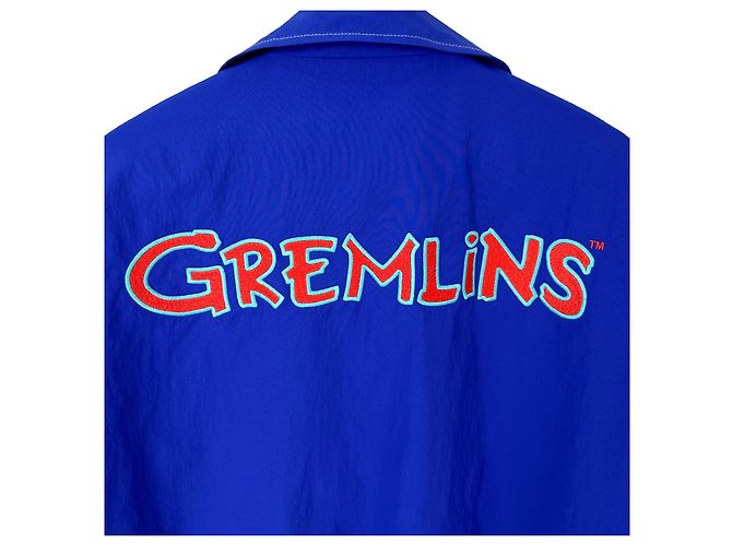 Gucci Gremlin Herren Arbeitsjacke aus Nylon mit Patch Blau - Ansicht 5